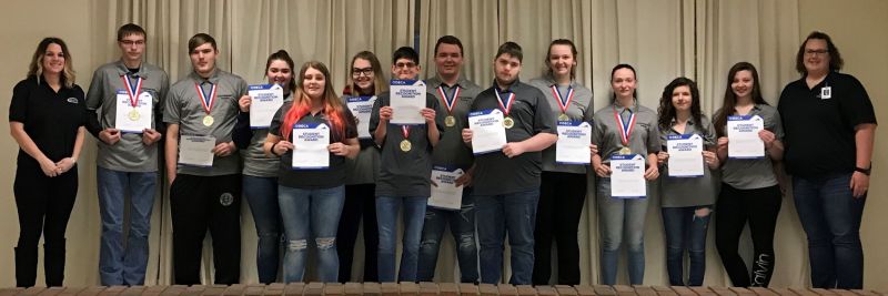 Students Receive Awards in District DECA Competition
