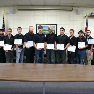 Automotive Technology Students Receiving ASE Certifications