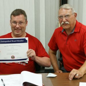 Jason Ayers, 10-year board member award